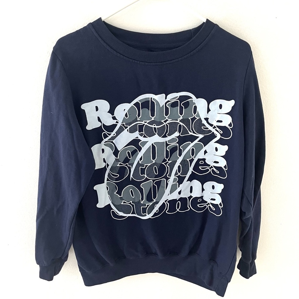 The Rolling Stones Lightweight Crewneck Sweatshirt, Size: Large